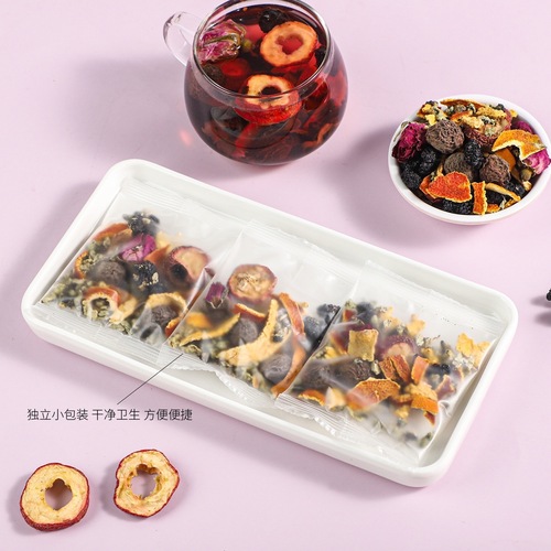 Black plum, mulberry, hawthorn and lotus leaf tea, tangerine peel, rose tea, hawthorn and lotus leaf tea, health tea source factory