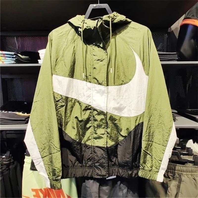 Men's sports color-block jacket, loose fit, hooded sportswear, casual outerwear DD5968, loose fit