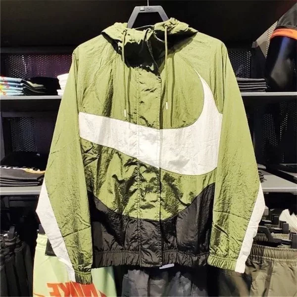 Men's sports color-block jacket, loose fit, hooded sportswear, casual outerwear DD5968, loose fit
