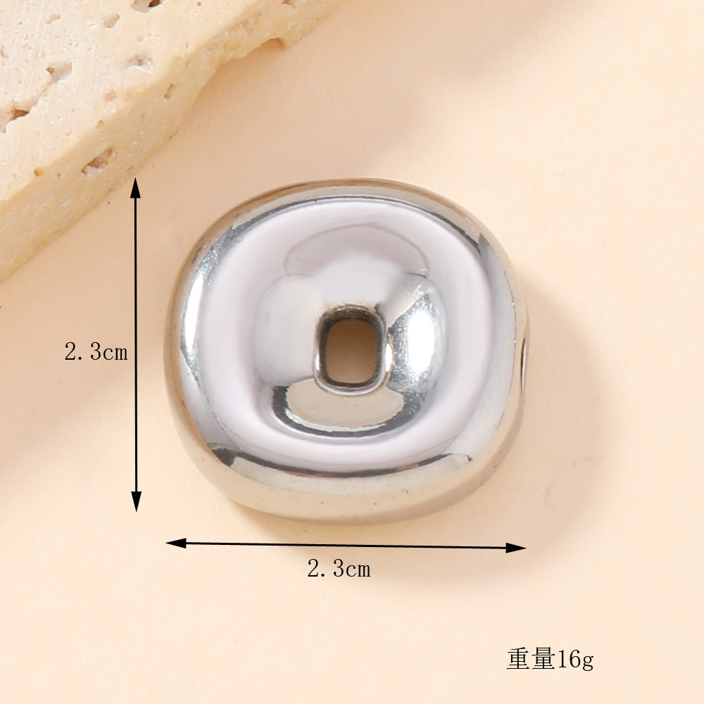 Colgante único venta cruzada de burbujas de fundición 26 collares de letras inglesas accesorios colgante DIY joyas de acero inoxidable