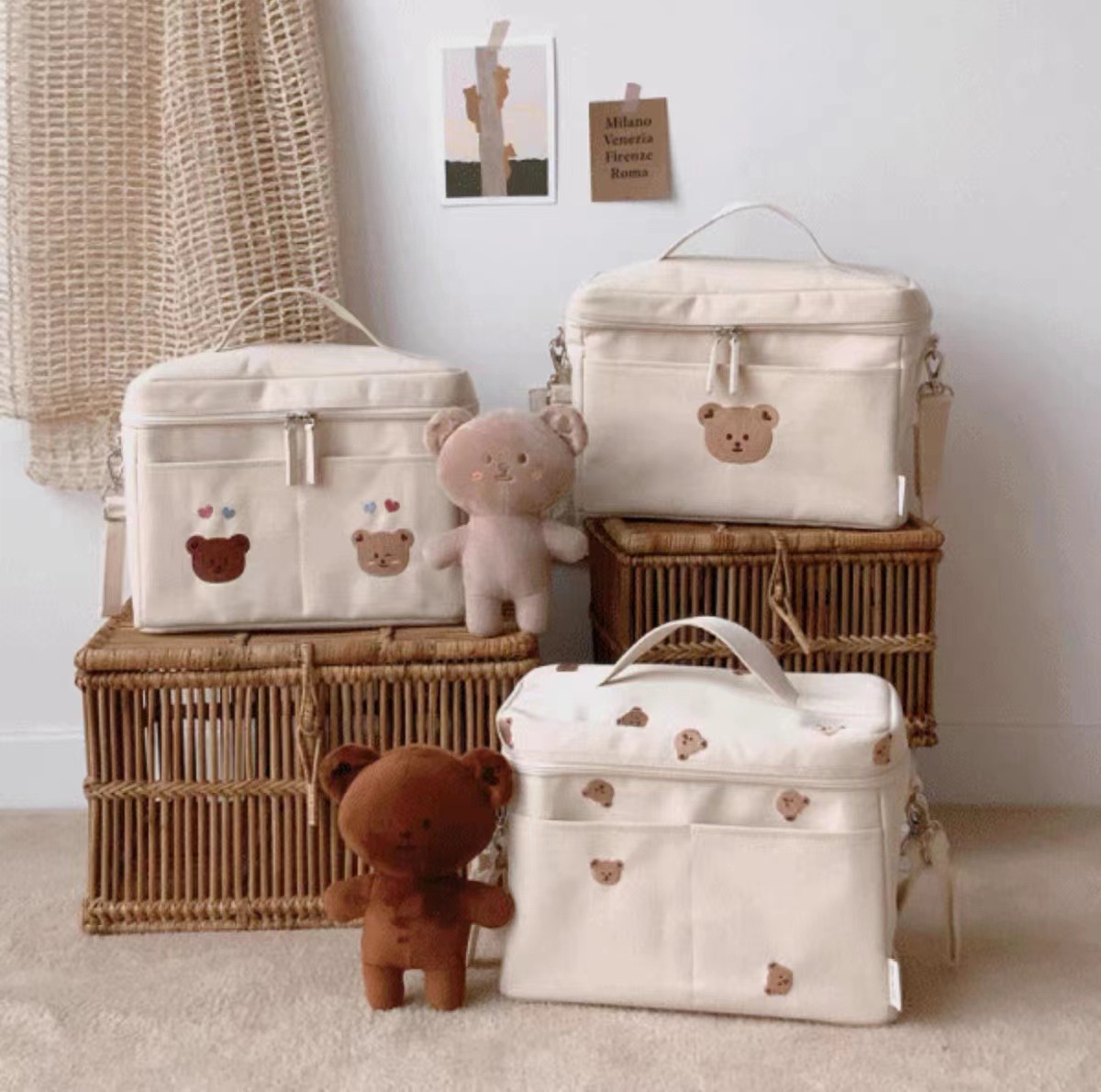 Korean Version DOTBearulation Bag Baby Stroller Storage Bag Mommy Go Out To Store Milkulation Ice Bag