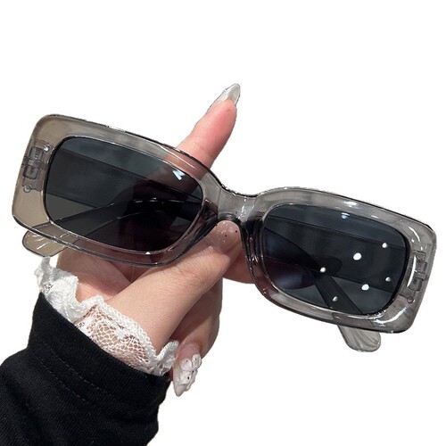 temu high-end large frame face-covering glasses new orange Korean style popular square retro sunglasses women's European and American sunglasses 