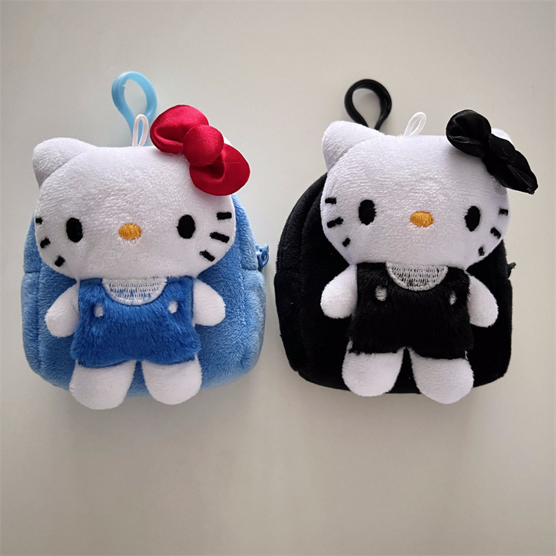 漫画ハロー KT 猫小銭入れぬいぐるみポータブルカードホルダー外出収納キーホルダーミニバッグ|undefined