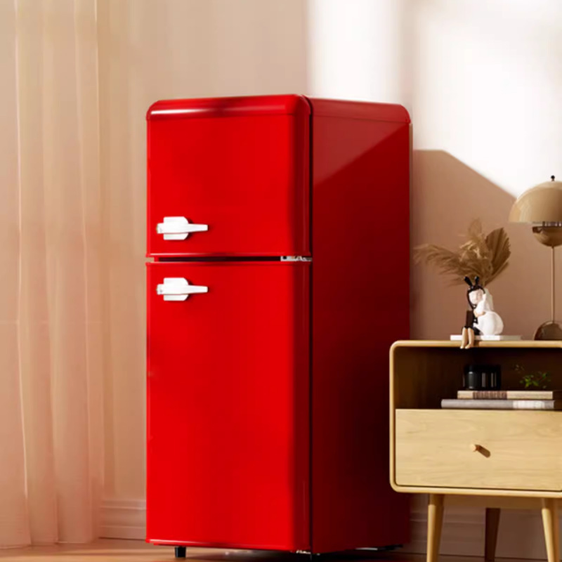 Cross-Border E-Commerce Export Retro-Style Energy-Saving Refrigerator for Home, Dormitory, Rental, and Office Use, Direct Sales from Manufacturer Cross-Border E-Commerce Export Retro-Style Energy-Saving Refrigerator for Home, Dormitory, Rental, and Office Use, Direct Sales from Manufacturer