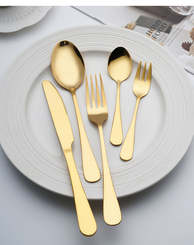 cutlefy manufacturer wholesale cross-border stainless steel tableware Western food set 1010 knife, fork, spoon, dessert spoon 30-piece set