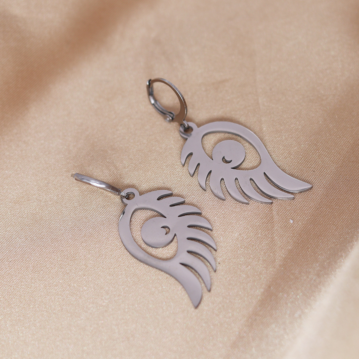 Retro fashionable earrings stainless steel, jewelry, boho style, Birthday gift