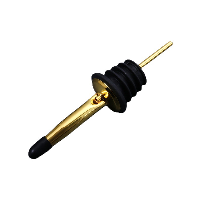 A prueba de fugas transpirable de acero inoxidable vertedor de vino tapón de botella de vino con tapa tapón de botella de aceite separador de vino tapón de botella de boca de vino en stock al por mayor