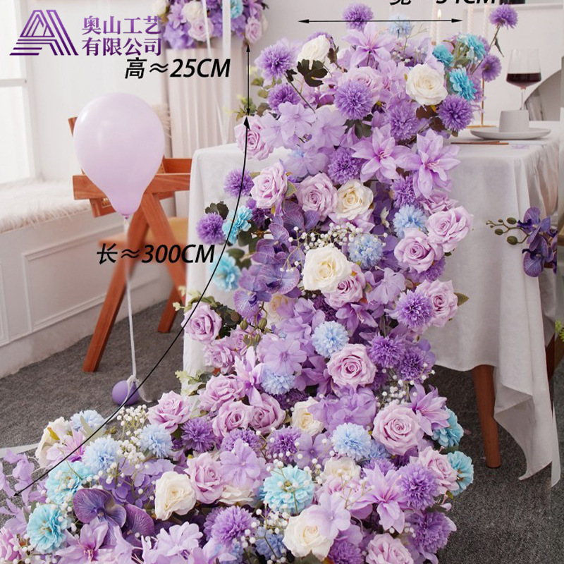 Waterfall Table Flower Arrangement with Artificial Flowers, Trailing Waterfall Flowers for Birthday Banquets, Hotel Dining Tables, Photography Backdrops, and Floral Art