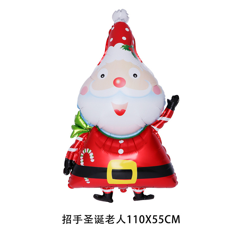クリスマスシリーズアルミフィルム風船 クリスマスショッピングモール 学校 クリスマスイブパーティー装飾 アルミホイル風船用品|undefined