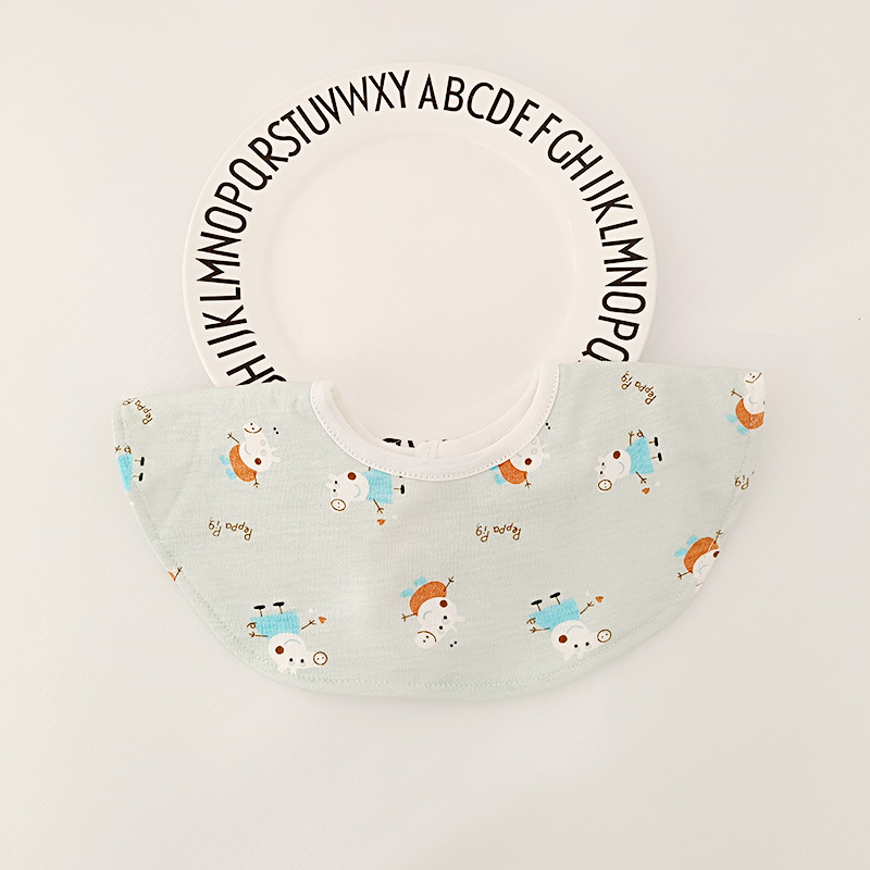 Bebé recién nacido otoño e invierno nuevo estilo flor saliva toalla algodón bebé impermeable escupir babero 360 grados rotación