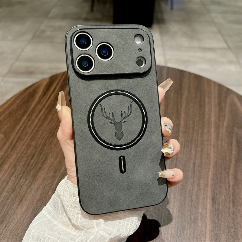 磁気吸引ヘラジカはiPhone14plus携帯ケース羊巴皮12リンゴ11/13promaxソフト15proを適用する|undefined
