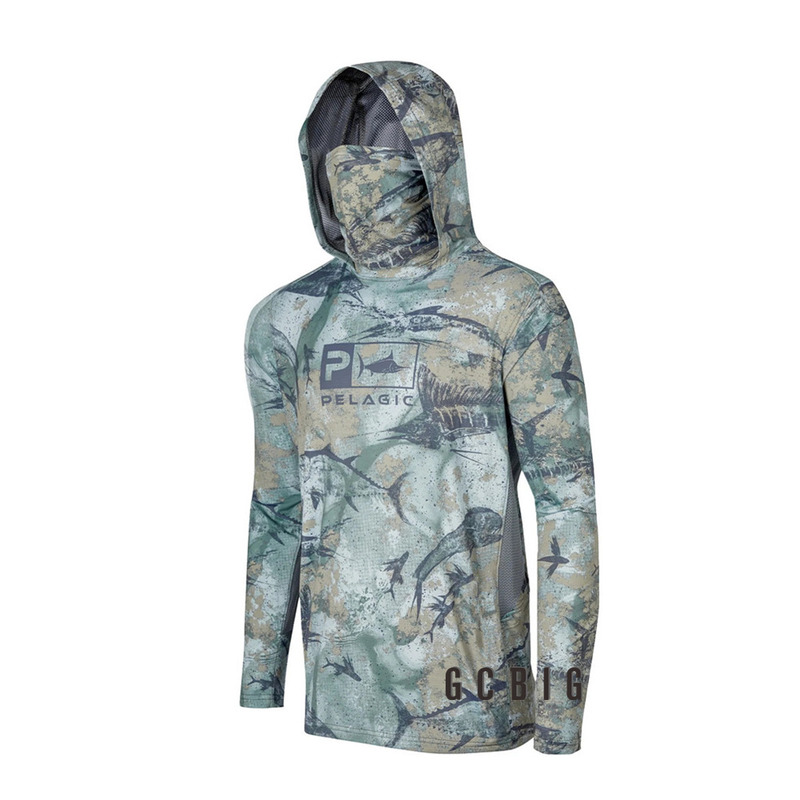 Fishing Clothes Long-sleeved Men's Quick-drying Loose Sea Fishing Jacket Bib Hoodie