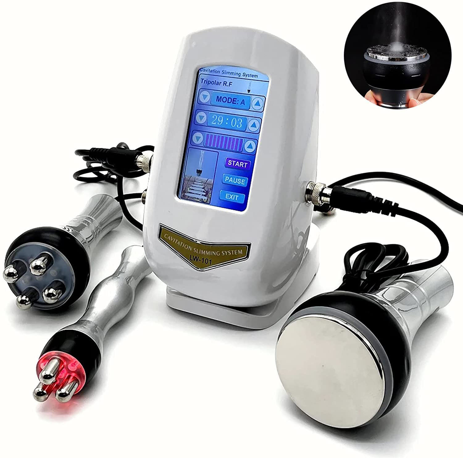 Instrumento corporal tres en uno 40K máquina de vaciado instrumento de adelgazamiento masaje plástico explosivo instrumento de adelgazamiento cuerpo presión negativa instrumento de belleza en el hogar