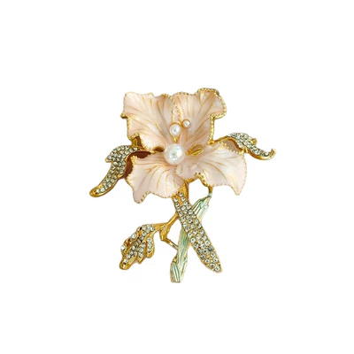 Rhinestone Enamel Brooch, Retro — Yaxa sancaqları