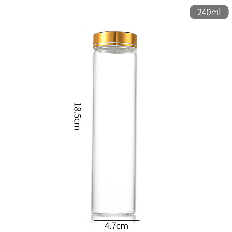 メーカー在庫あり 47mm ゴールドキャップガラスボトル 冬虫夏草沈香コントロールボトル 透明ガラス詰め替えボトル 空ボトル 密封缶|undefined