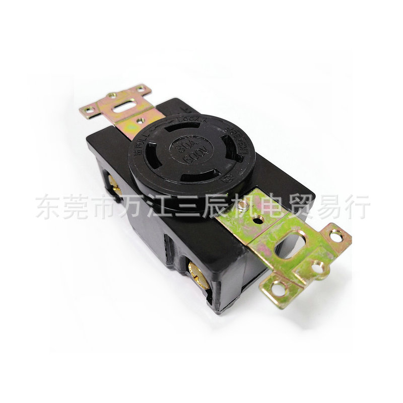 台湾隆光/LKEW30A 600V 防松暗插座LK2436FB L17-30R电木3P4W电机