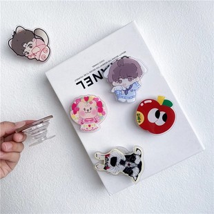 Acrylic Phone Airbag Holder Cartoon Anime Lazy Rotating Telescopic Epoxy Magnetic Holder Customization