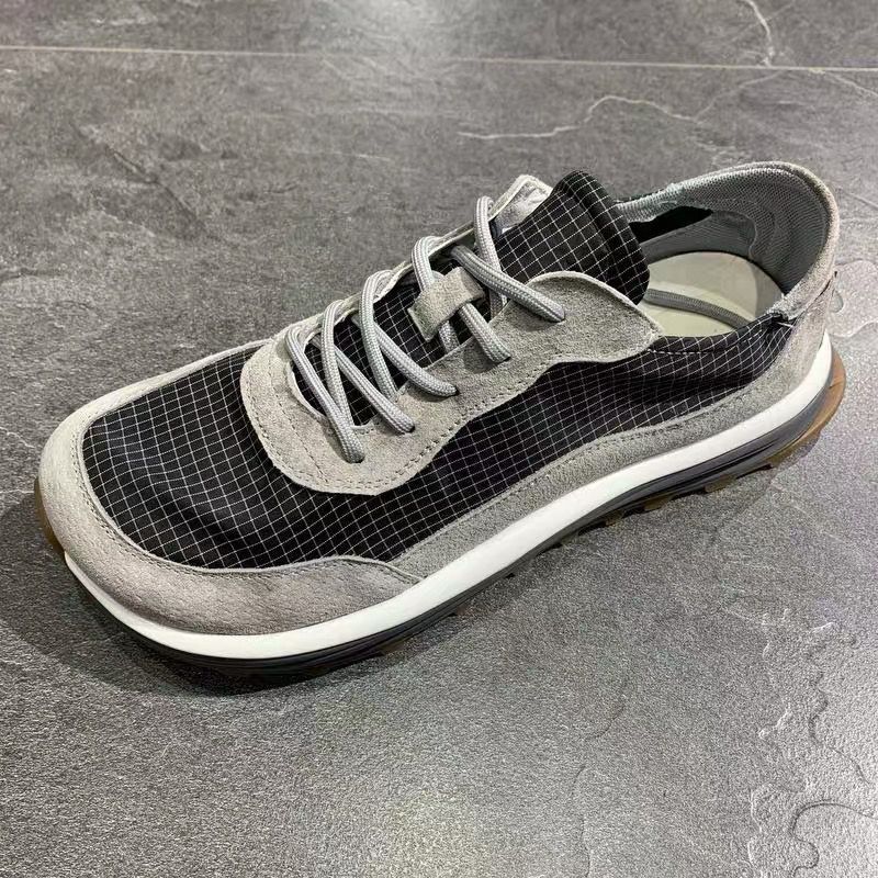 Korean Style Foreign Trade Clown Shoes, Cute and Silly Shoes, 2024 Summer New Versatile Ice Silk Cloth Shoes, Plaid Sneakers, Men's Shoes