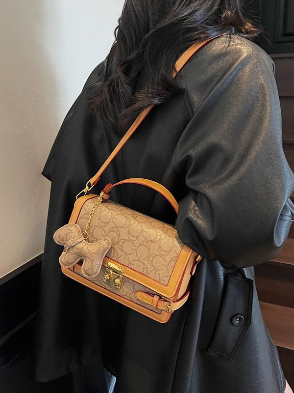 现货小众设计高级感老花单肩斜挎小方包女2025新款通勤休闲手提包|undefined
