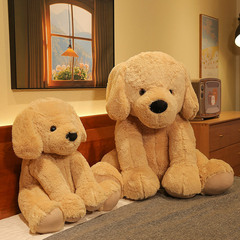 Adorable Golden Retriever Simulation Dog Plush Toy Teddy Bear Doll for Girls Throw Pillow Children's Birthday Gift