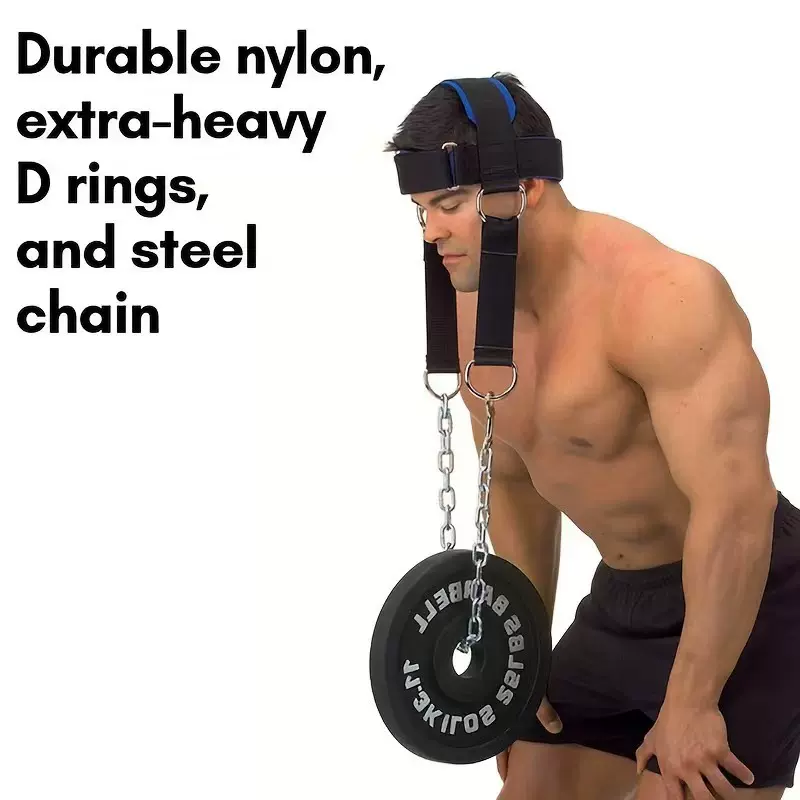 负重练颈帽拳击抗击打训练帽子挂杠铃片健身头部颈部训练器器械