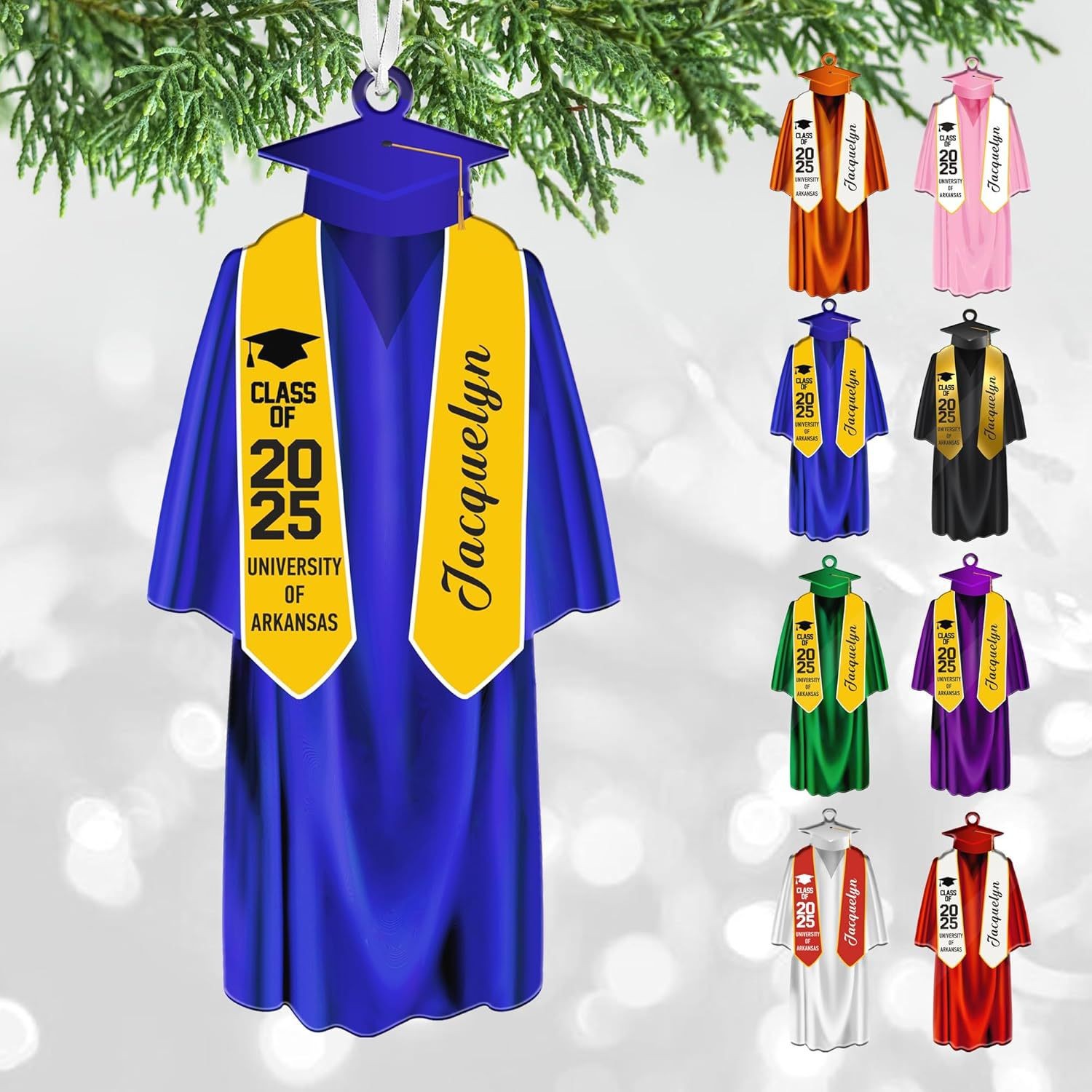 Colgante acrílico 2D transfronterizo nuevos productos de graduación temporada de vestimenta decoración colgante espejo retrovisor colgante conmemorativo de graduación