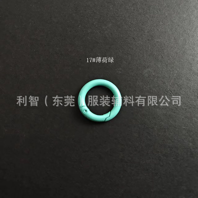 现货烤漆锌合金弹簧圈包包小圆挂扣饰品配件开口弹簧扣彩色弹簧圈|undefined