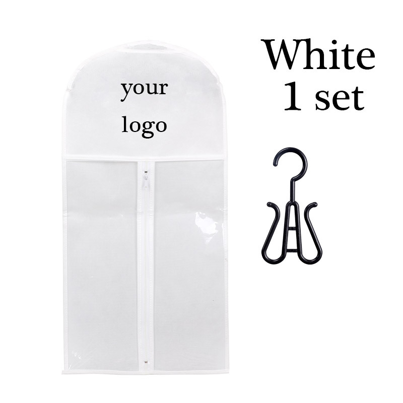 Bolsa de polvo de logotipo personalizada gancho blanco + negro