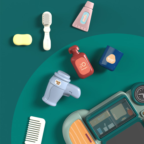 Children's washbasin simulation makeup vanity washstand set electric water play house boy and girl baby toys