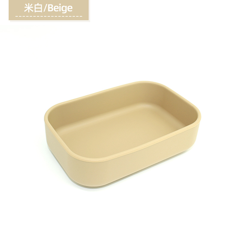 Nuevo silicona mini caja de alimentos suplementarios caja de comidas para niños caja de bocadillos bebé caja de alimentos suplementarios rectangular caja de almuerzo