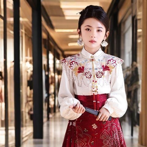 女童马面裙新款汉服儿童中国风古装古风改良套装唐装明制中式春秋|undefined