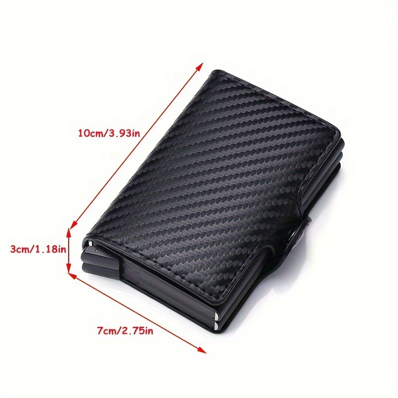 Small Double Deck rfid Aluminum Buckle Card Holder Wallet