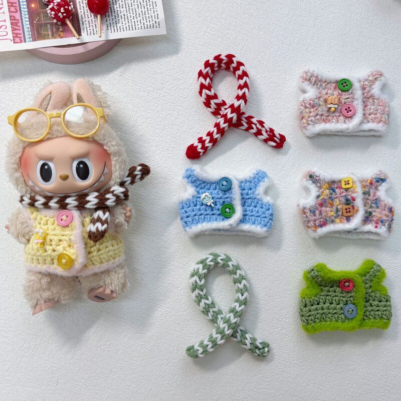 New Product Bubble Mart Labubu Labubu Doll Clothes Vest Suit Clothes Replacement Suitable for Cute Factory Direct Sales