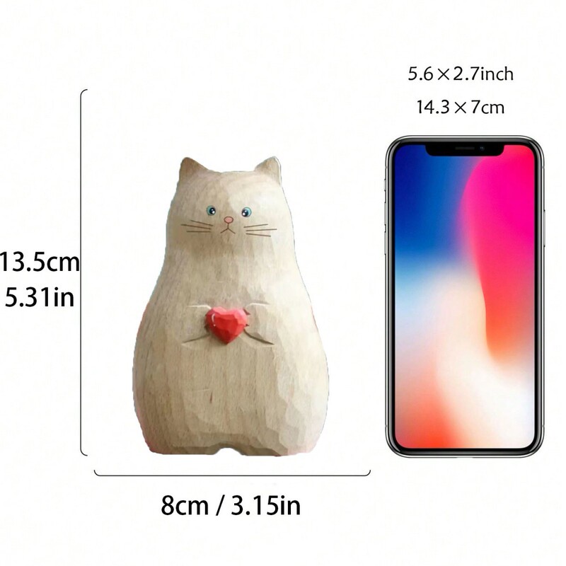 跨境新品抱爱心猫咪花 瓶装饰树脂工艺品爱猫者礼物家居摆件|undefined