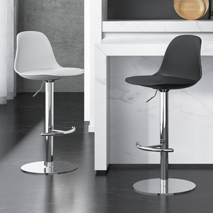 Bar Chair, Home Bar Chair, Modern Simple High Stool, Lift Stool, Cashier Chair, Light Luxury Backrest High Bar Stool