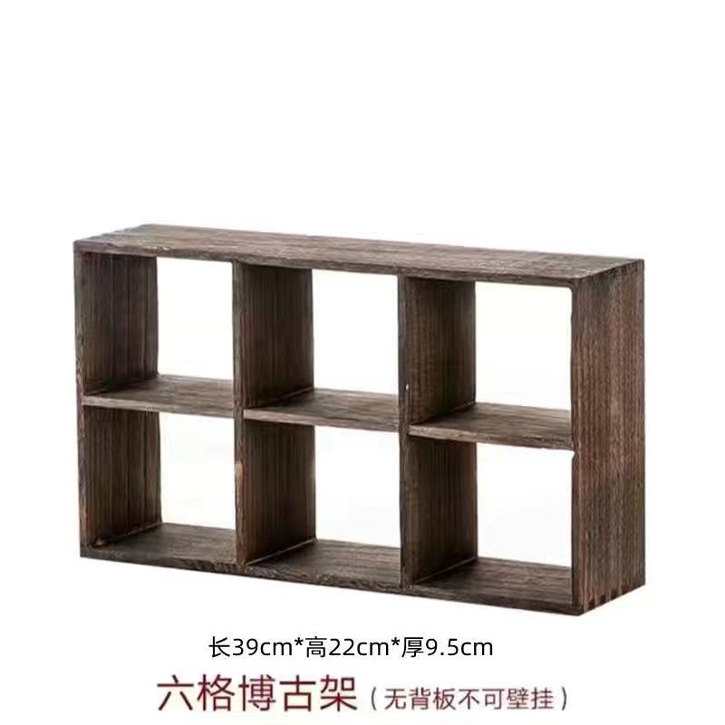实木茶杯架子茶壶架多宝格茶具博古架手工九宫格收纳架六宫格茶架|undefined