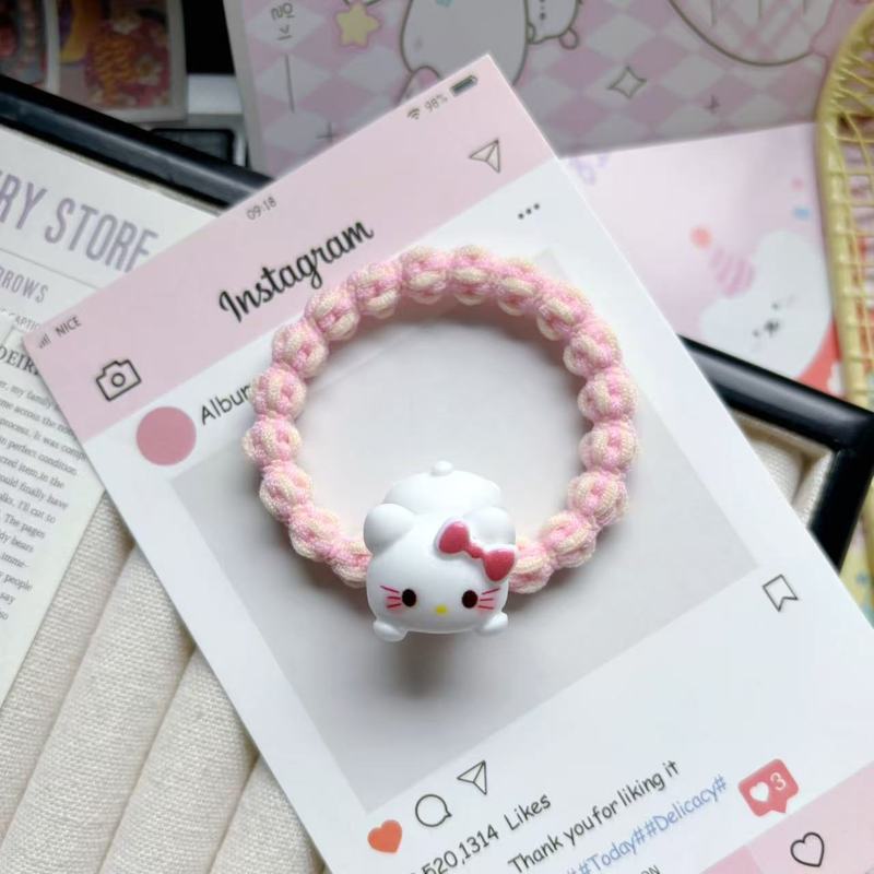 超かわいい猫ヘアピンヘアバンドインガールヘアピンヘアロープカラーカップルゴムバンド親友ヘアアクセサリー頭飾り|undefined