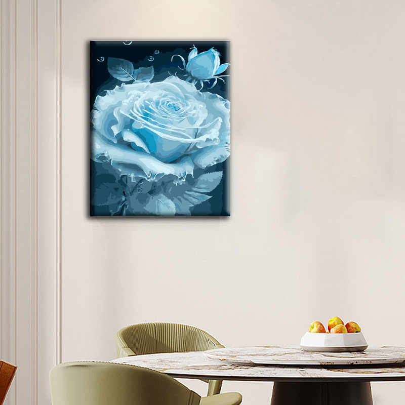 Pintura al óleo digital DIY paisaje floral pintada a mano pintada al óleo pintada decoración de la sala de estar pintada colgante de alta calidad pintura descomprimida image 53