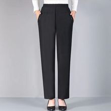 妈妈加绒裤子大码奶奶松紧高腰中老年人女裤秋冬款加厚保暖直筒裤