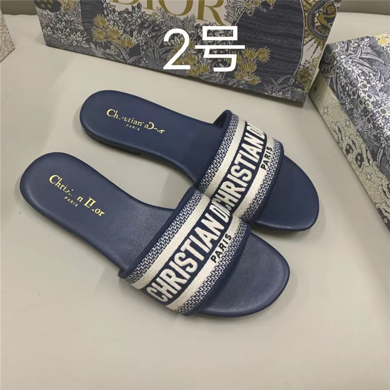 外贸D家拖鞋女经典款提花刺绣夏季沙滩外穿一字型女式拖鞋出货快|undefined