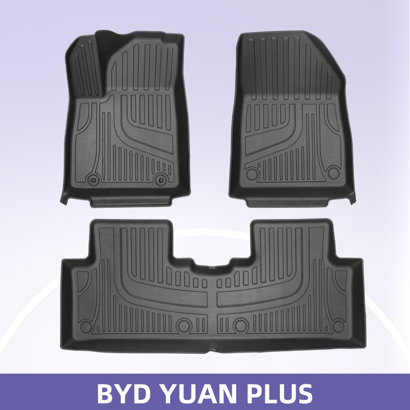 适用于BYD YUAN UP 2024 3D全天候材质TPE汽车脚垫后备箱垫
