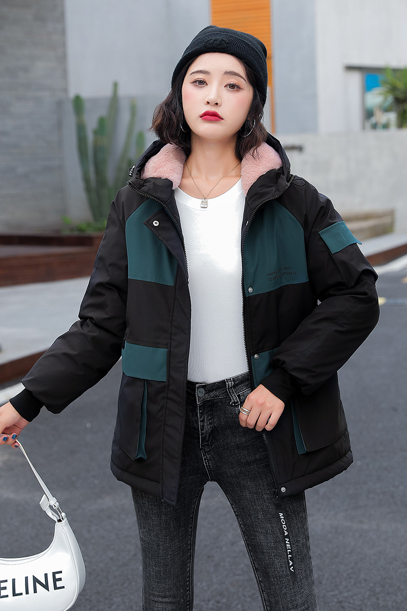 2021 nuevo engrosado para superar el estilo de mujer largo estilo coreano suelto abrigo de invierno delgado calentamiento abrigo de algodón para mujeres image 7