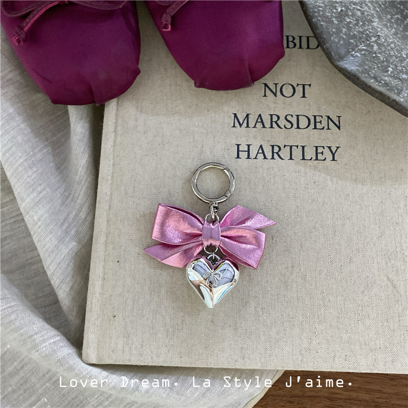 12g Weight Keychain Classification 1 Piece Quantity Holiday, Travel, Daily Occasion Metal Material Heart Shape Pattern Plating Design Elegant, Lady Style 1 Piece Elegant Lady Heart Shape Metal Plating Keychain 6