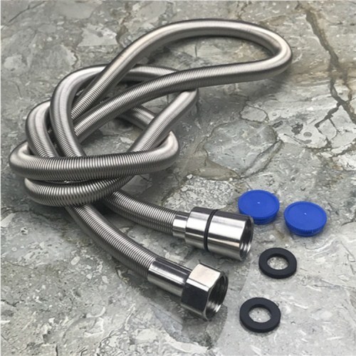 Stainless steel spring tube bathroom water heater, household water pipe, 1.5-meter shower head water inlet hose, starting from one piece full figure