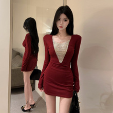 7797�����ǿ羳��óŮװ������ʽ������V����ƴ�ӳ����������ȹ