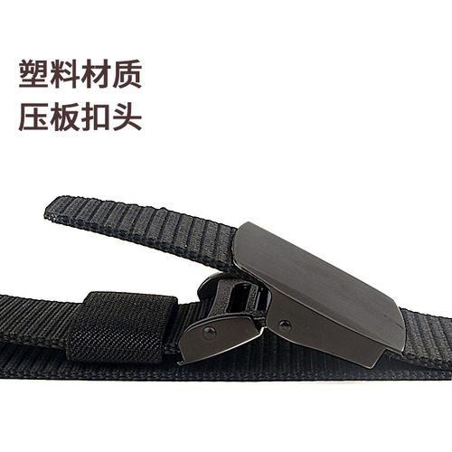 After security check, nylon thin belt for women and men, plastic buckle for outdoor sports, student wholesale, casual pants belt, cross-border