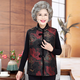 Mother's Autumn Deerskin Velvet Vest for Middle-aged and Elderly Foreign-style Waistcoat Vest Female Old Lady Grandma's Autumn and Winter Coat
