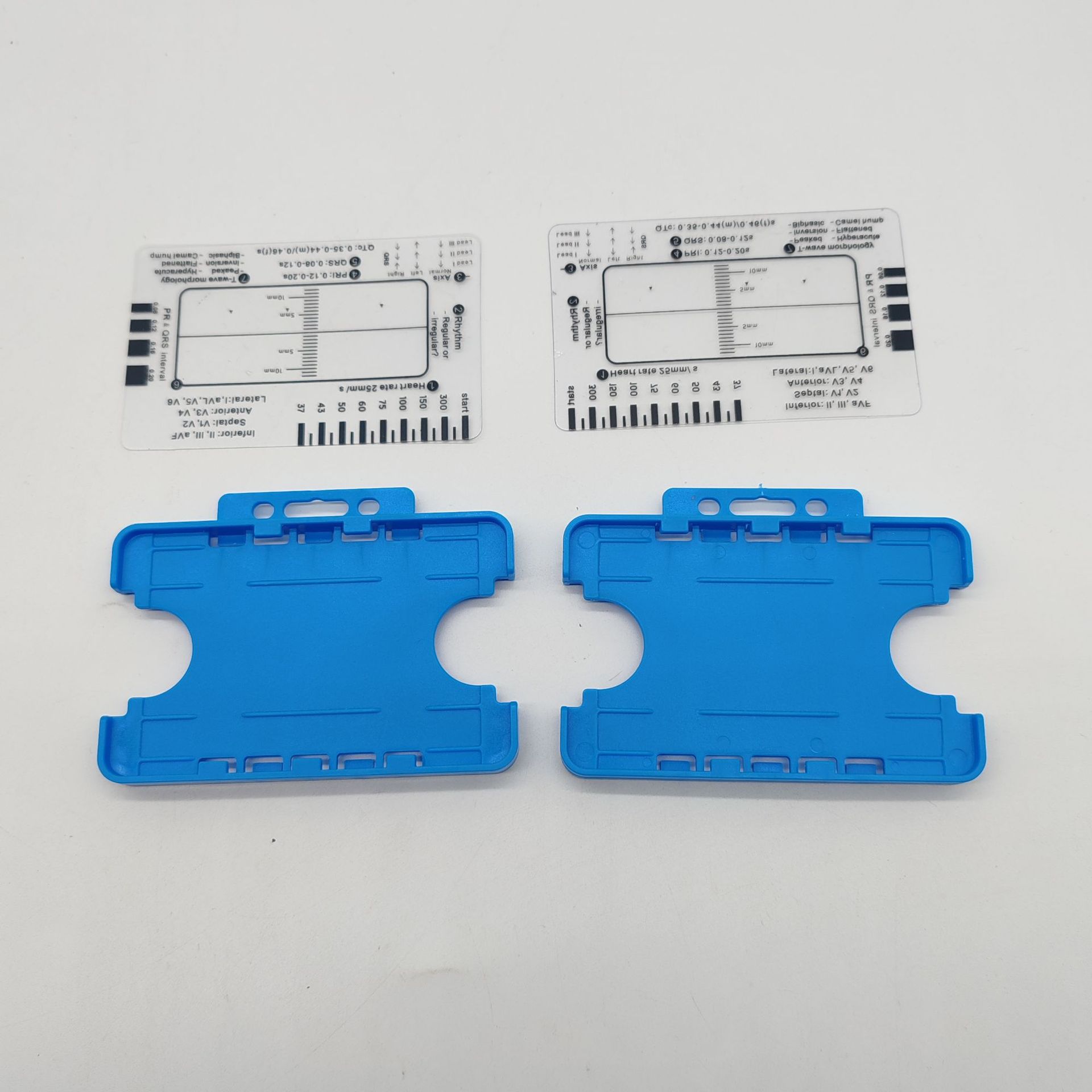 심전도 2개, 7단자 + 파란색 보관함 2개