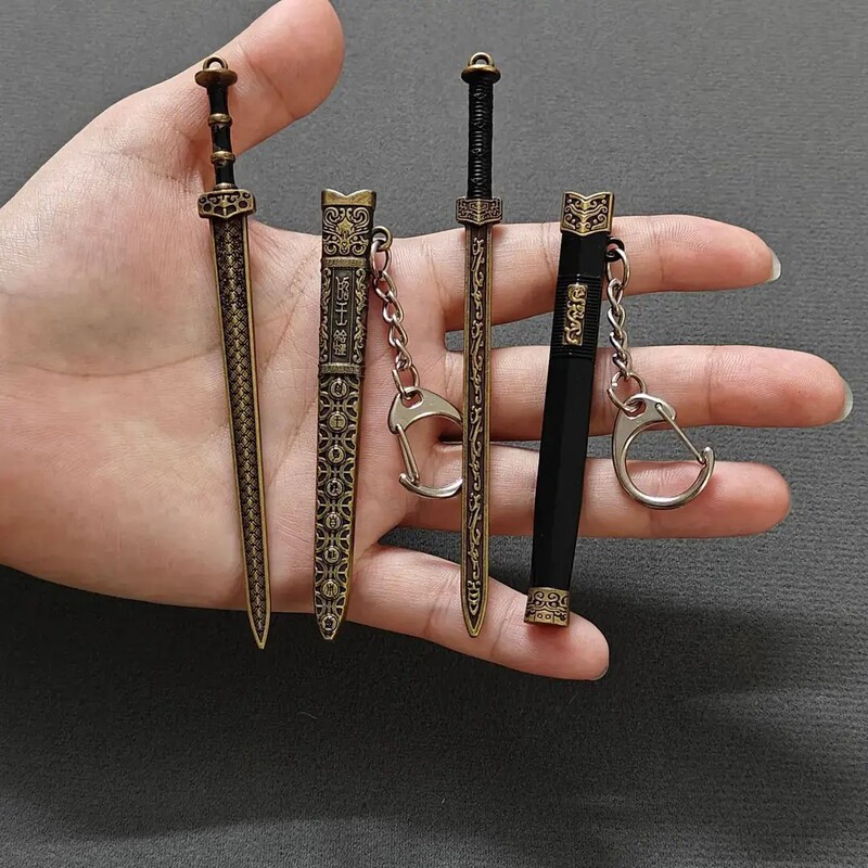 唐横刀剑秦始皇越微型刀剑袖珍超小迷摆件古代兵器钥匙扣挂件新款|undefined