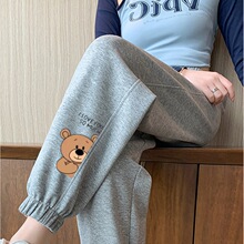 灰色运动裤女秋季新款外穿休闲小脚裤潮流宽松百搭时尚爆款灯笼裤